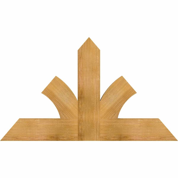 Ekena Millwork Richland Rough Sawn Timber Gable Bracket, Western Red Cedar, 48"W x 28"H x 2"D x 6"F, 14/12 Pitch GBW048X28X0206RIC00RWR - main